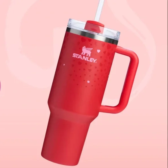 Stanley Valentines Limited Edition 40oz Red Ruby Heart Tumbler NWT - Picture 3 of 5